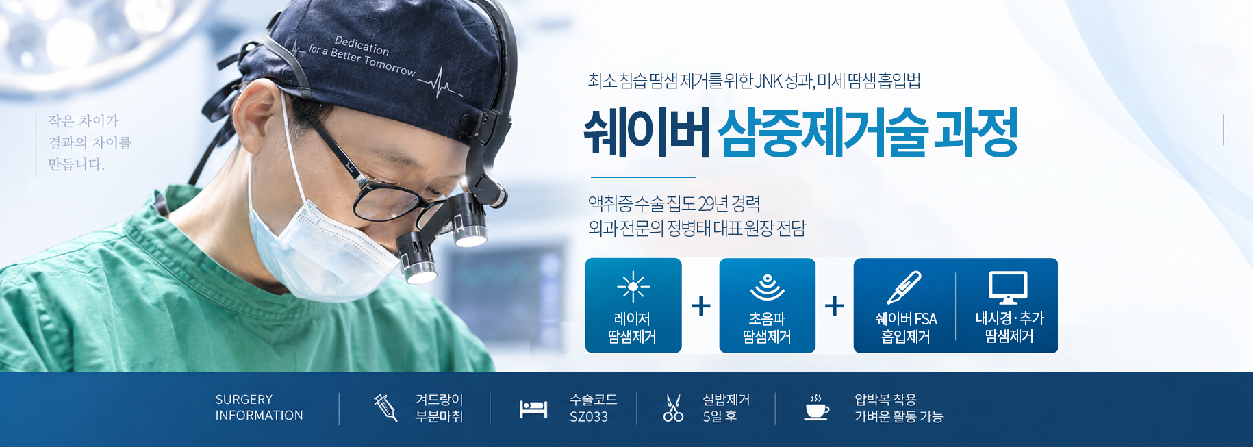 쉐이버 삼중제거술 시술과정